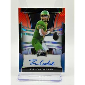 2025 Leaf Metal Dillon Gabriel Red White & Blue Lava Auto 2/2 SSP Browns Ducks
